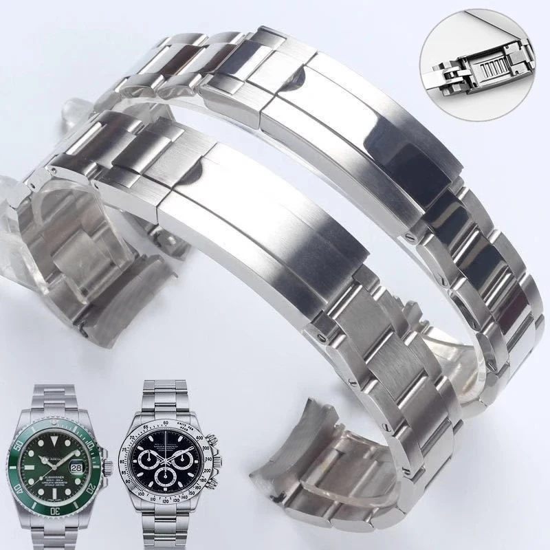 For Rolex SUBMARINER DAYTONA Yacht-Master GMT Watch Band Strap glidelock Clasp 904 Steel Watch Bracelet Watchbands 20mm 21mm