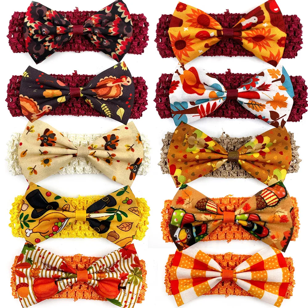 30/50pcs Thanksgiving Small Middle Large Dog Bowtie Pets Accessories Pets Supplies Dog Grooming Product Fall Dog Bow Tie Necktie