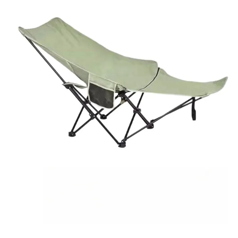 

Outdoor Folding Chair Portable Camping Moon Chair Office Lunch Break Three-speed Adjustable Folding Chaise Lounge with Leg S
