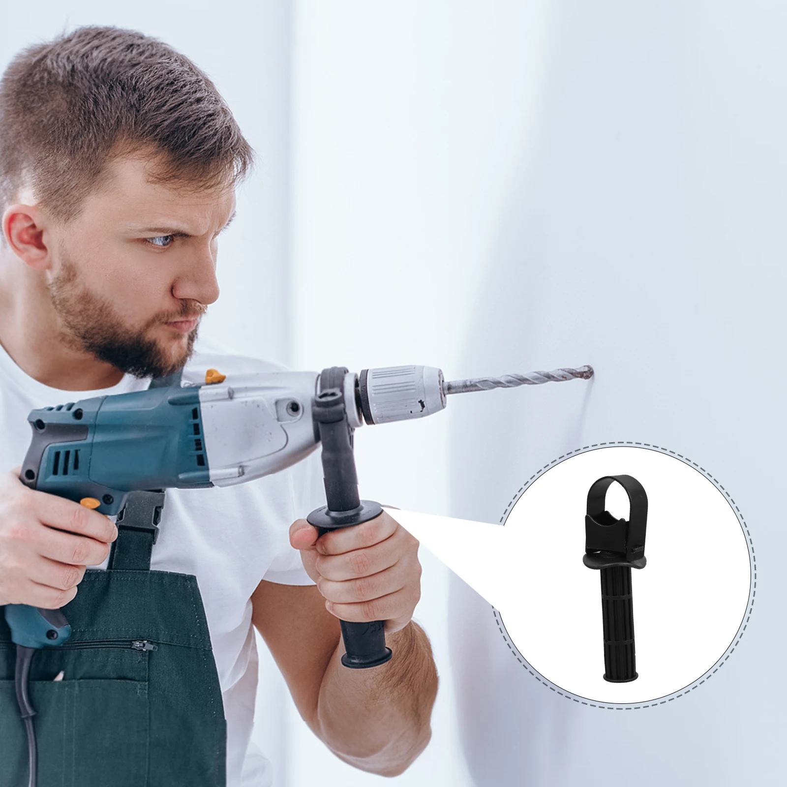 

Replaceable Electric Hammer Handle Sturdy Non-Slip Side Grip Impact Drill Front Handle Replacement Durable Abs Iron Material