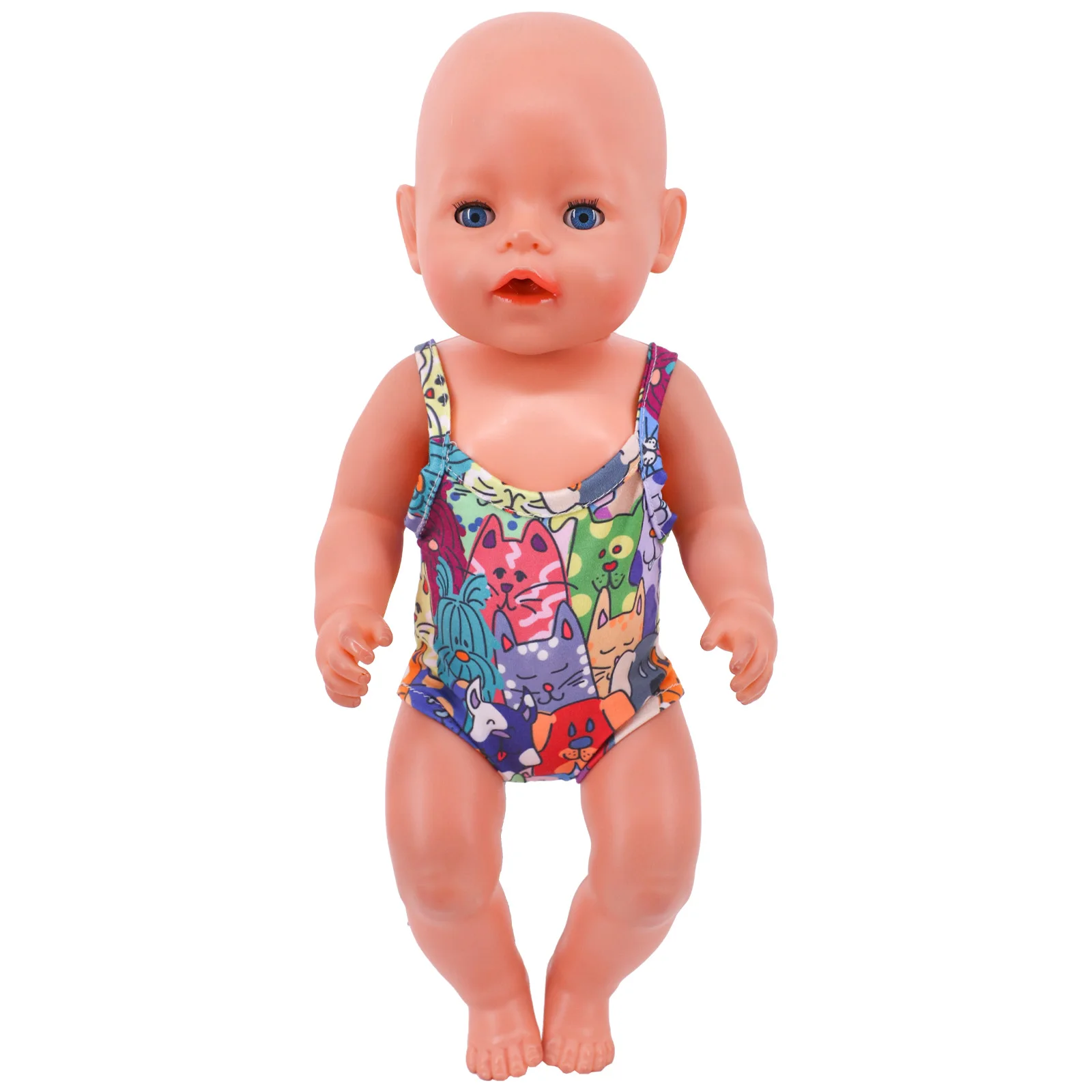 Sequin Swimsuit With Headwear Suitable For 18Inch American Doll 43Cm Reborn Doll,Our Generation Girl's Clothing Accessories