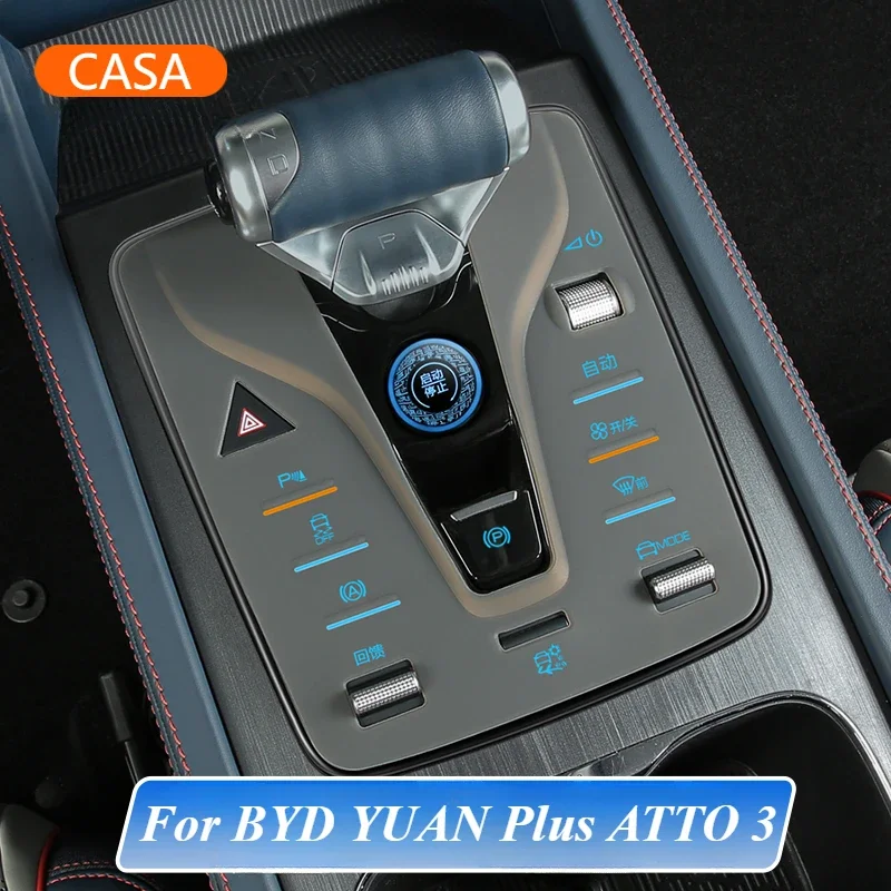 

Car Central Control Gear Button Silicone Pad For BYD YUAN Plus ATTO 3 Tang Song Han Waterproof Dustproof Interior Accessoires