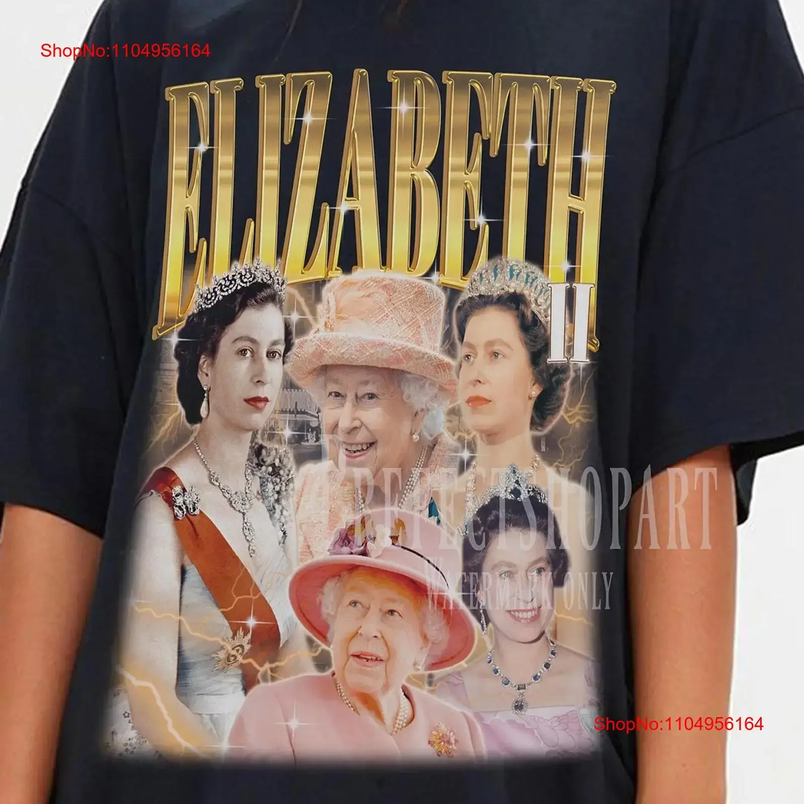 Camiseta Retro QUEEN ELIZABETH II, ventilador de homenaje, vintage de los años 90, lavada, gráfico cómodo, ligeramente suave, Top de moda para uso diario