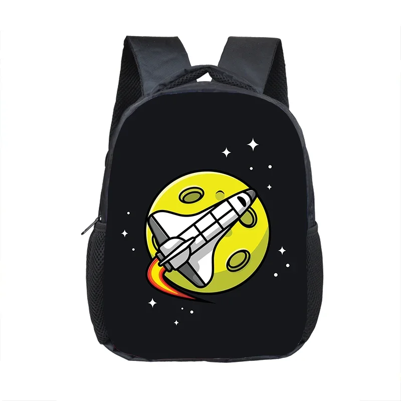 Ransel Pilot Pesawat Luar Angkasa Alien 16 Inci untuk Anak Usia 3-8 Tahun Tas Buku Anak Astronot Luar Angkasa Hadiah Tas Sekolah Balita Mini Anak Laki-laki Perempuan