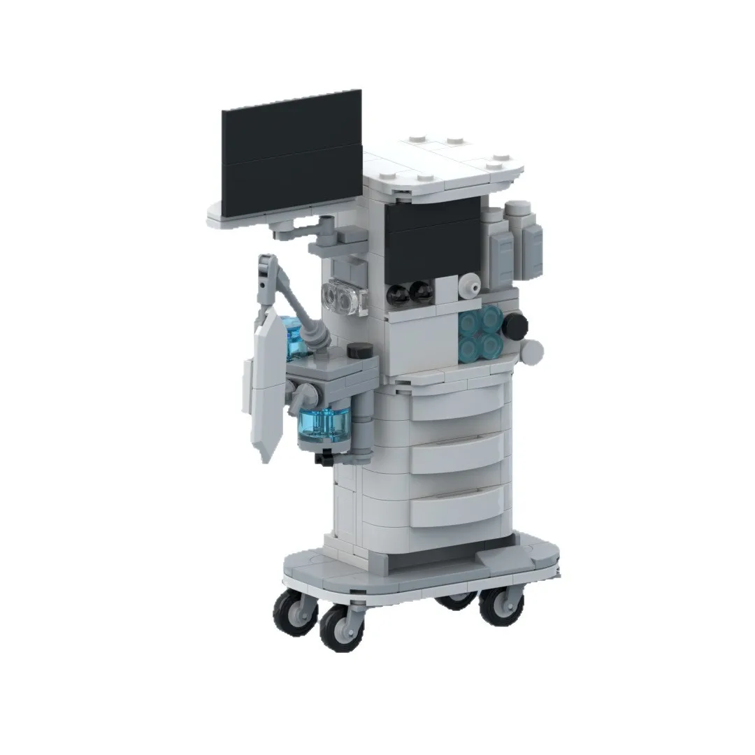 MOC Simulation Anesthesia Machine Building Block Model  Assembly Medical Equipment Ornament Children's Educational Toys - view 5