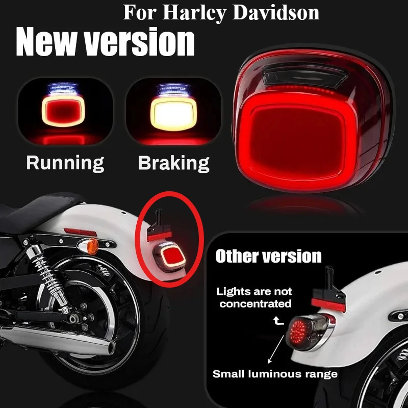

Motorcycle Lighting Accessory Tracer LED Tail Light with License Plate Illumination for Harley Davidson Touring Dyna Softail COV
