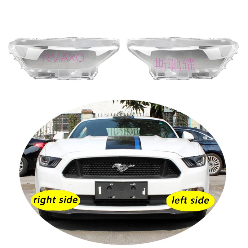 

Use For FORD Mustang 2015-2018 Transparent Headlamp Cover Lamp Shade Front Headlight Shell Lampshade Lens shell