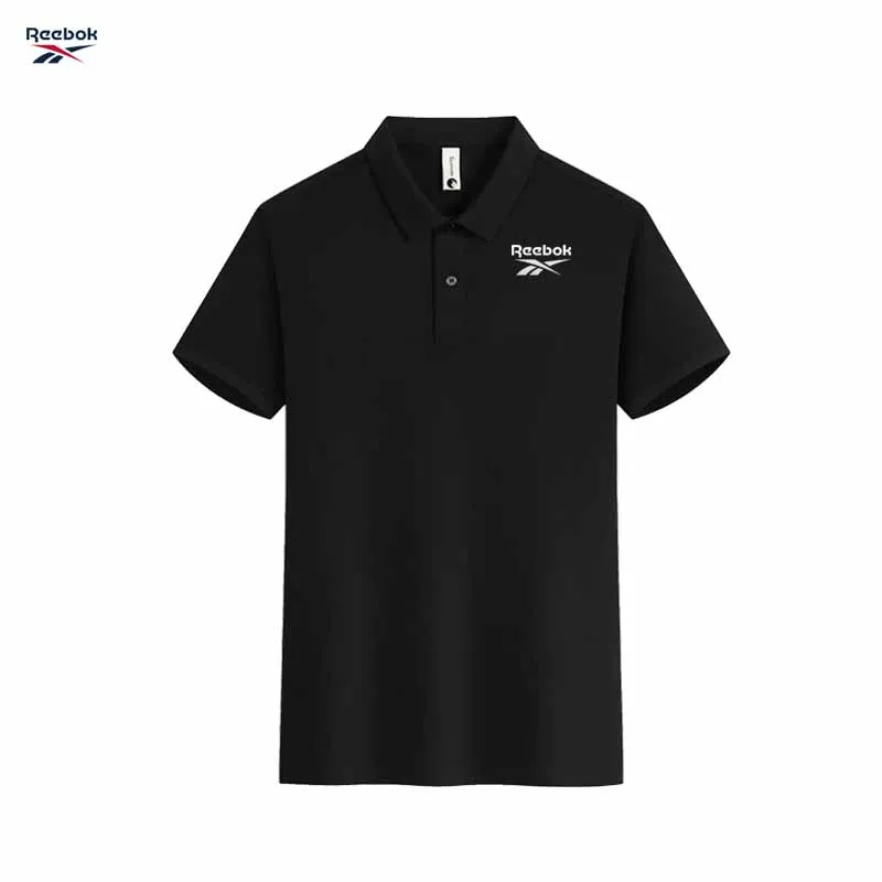 Reebok 2026 New Men's Regular Fit Short Sleeve Collar Shirt Soft and Comfortable Fabric Casual Sportswear Summer Fashion Top T-S