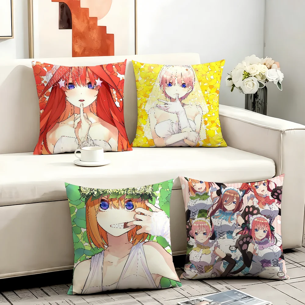 Anime Q-Quintessential Q-Quintuplets cushion cover Comfortable Decorative For Bedroom Living room Dormitory Picnic and Holiday