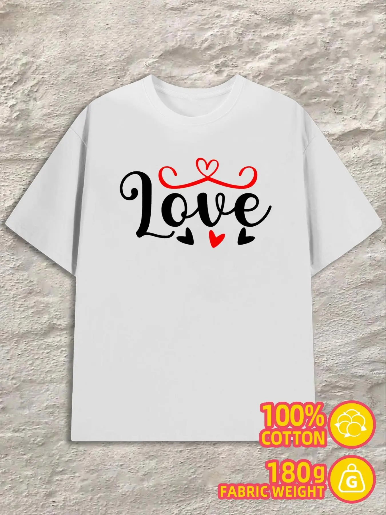 

Love Hearts Graphic Tee Comfort Colors T Shirt for Men 180G 100% Cotton Casual Wear Printed Tee Stylish Summer Top Trendy