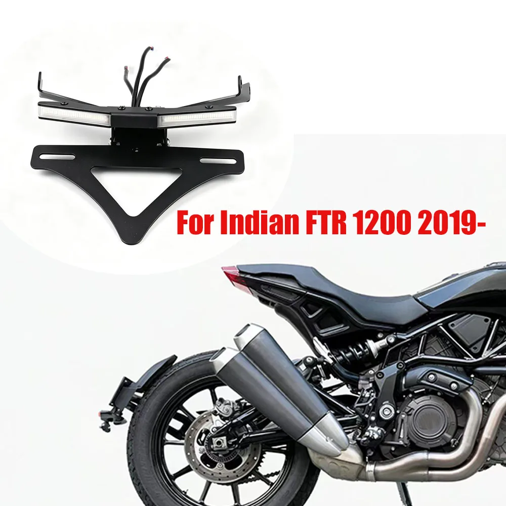 For Indian FTR 1200 FTR1200 2019-  New Motorcycle Accessories Black Registration Plate Holder License Plate Bracket