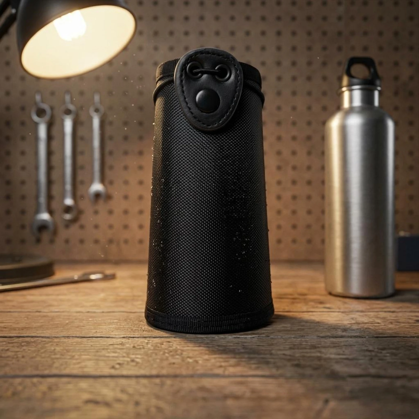 Tactical Water Pouch Scratch Resistant Cylindrical Motorcycle Bottle Holder Bag Cup Holder Convenient for Quick Access