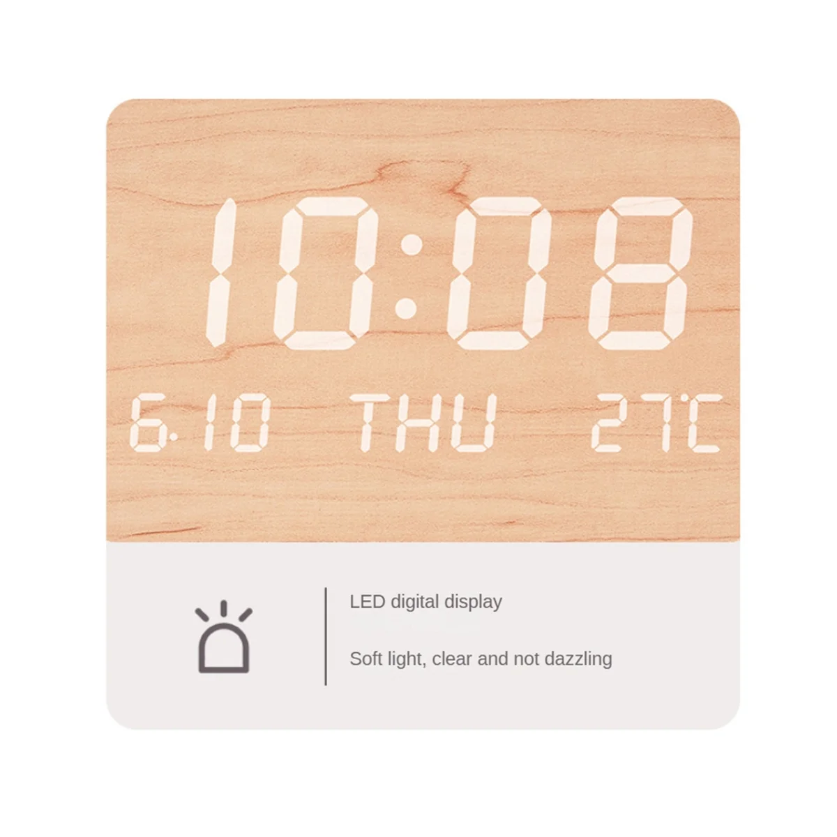 

LED Wall Clock Portable Clock Living Room Home Bedroom Mute Clock Scandinavian Style Fashion Wall Clock,B