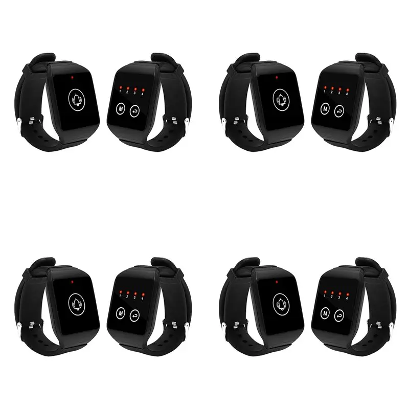 

B-Est 4X беспроводной приемник часов, вызов официанта, ресторан, пейджер для дома, кафе, стоматолога, клиники, офиса, конференц-вызов