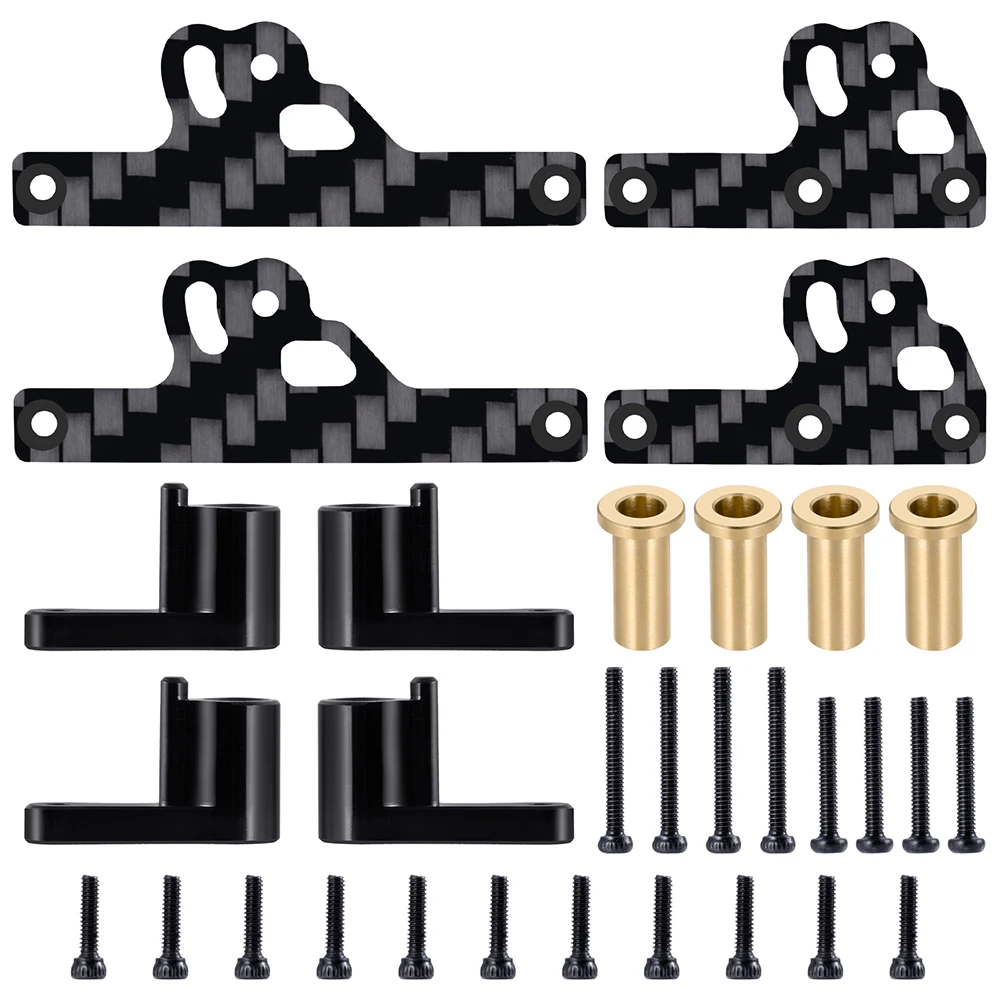 MIBIDAO Front Rear Suspension Shock Mount Kit for Axial SCX24 Deadbolt Chevrolet Jeep Wrangler Gladiator Bronco 1/24 RC Car Part