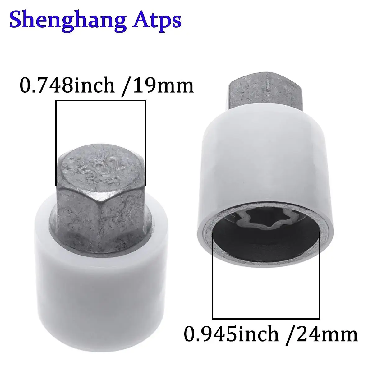 1X Fits For VW Touareg Scirocco Beetle Polo CC Tire Anti-Theft Screw Wheel Lock Key Removal Tool Wheel Lock Nuts Socket Adapter