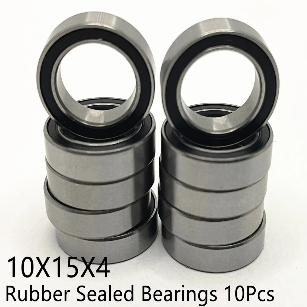 

Bearings10x15x4mm 6700-2RS (10 Pcs Rubber Sealed Bearings)