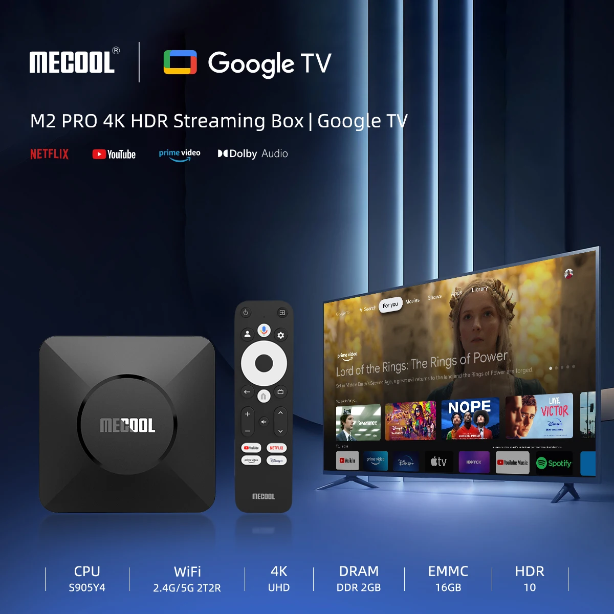 

MECOOL M2 PRO Android TV Box Amlogic S905Y4 NETFLIX 4K HDR Google TV Dolby Audio ip tv tvbox Global Version