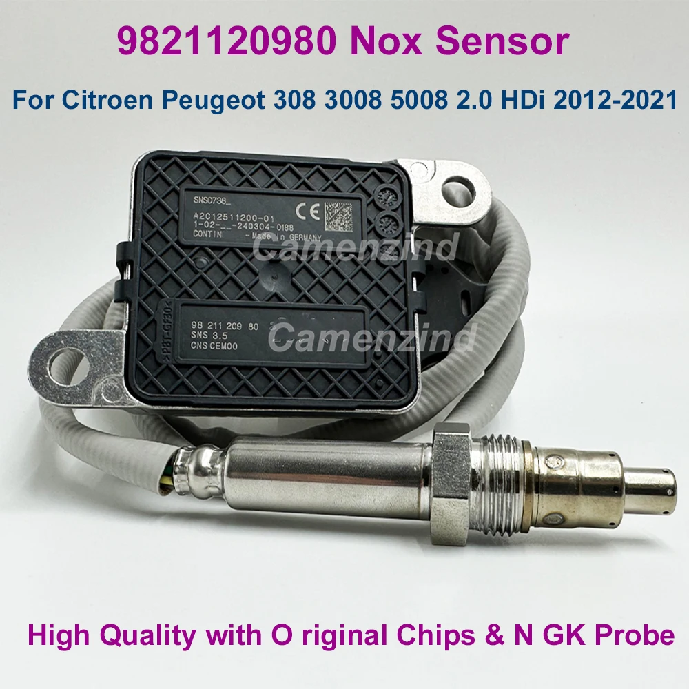 

9821120980 9675358480 New NOX Sensor Nitrogen Oxide Sensor For Citroen C3 C4 5008 Peugeot 208 308 1.6 2.0 HDi BlueHDi Di