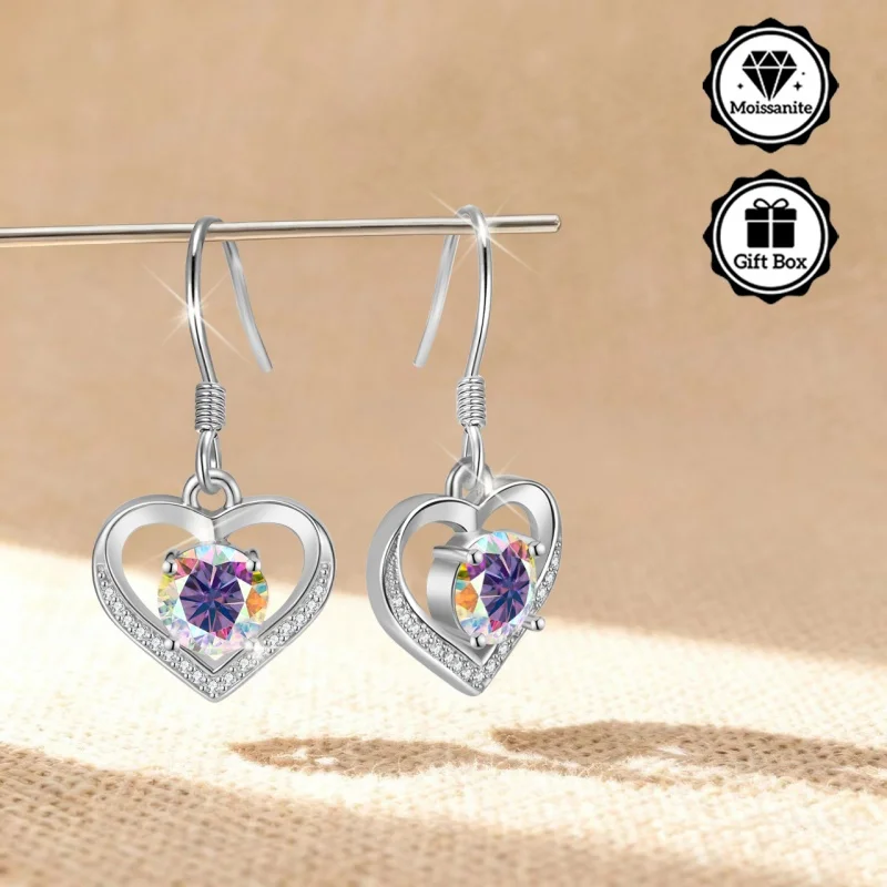 

Ювелирные изделия LAMVOICE / из муассанита для женщин / серьги с крючком из стерлингового серебра S925, рождественский подарок, высококачественные ювелирные изделия