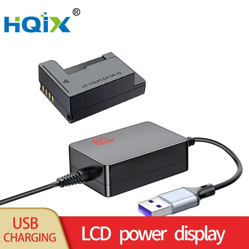 HQIX for Canon Powershot G10 G12 G11 SX30 IS Camera ACK-DC50  NB-7L Virtual Battery USB Power Adapter