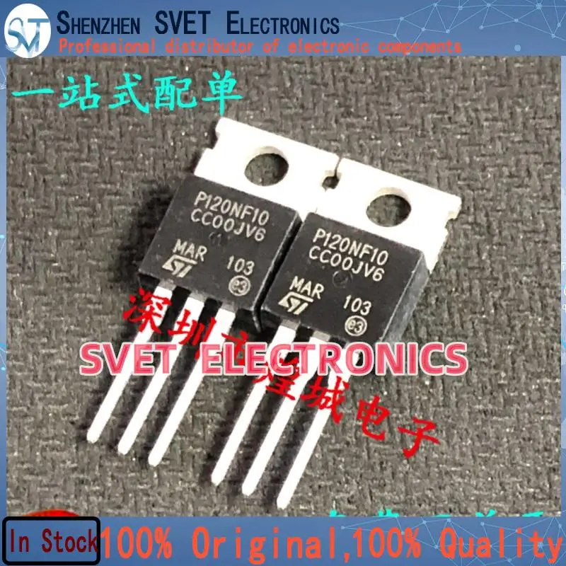 10PCS-50PCS  P120NF10 STP120NF10  TO-220  MOS  Original In Stock Fast shipping