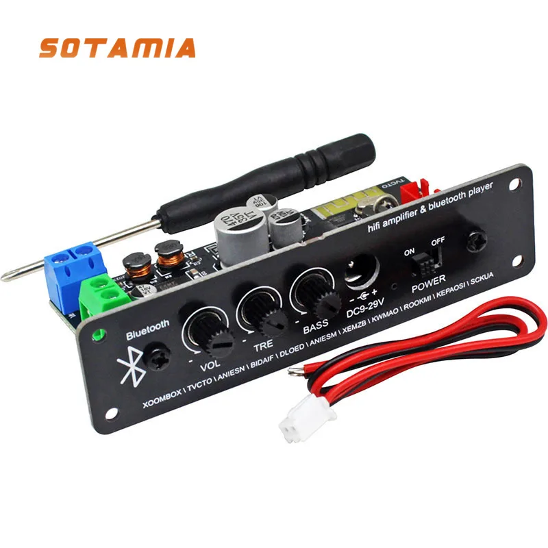 

SOTAMIA Bluetooth 5,1 плата усилителя мощности DC9-24V цифровой аудио HIFI усилитель динамика DIY модуль материнской платы домашний кинотеатр