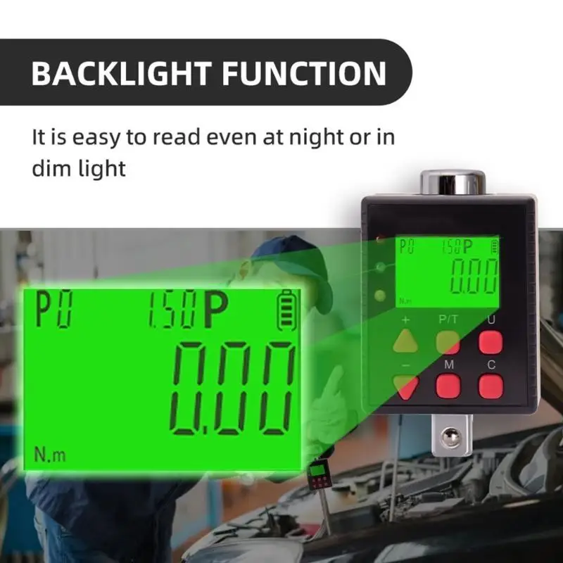 652F Adjustable Torque Meter Digital Torque Adapter for Various Applications Suitable for DIY Enthusiasts and Engineers