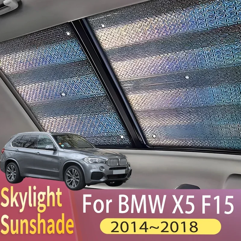 

Солнцезащитный козырек на крыше, подходит для BMW X5 F15 2014 ~ 2018, панорамная крыша автомобиля, 2X теплозащитный экран, солнцезащитный козырек на окно, анти-УФ, автоаксессуары