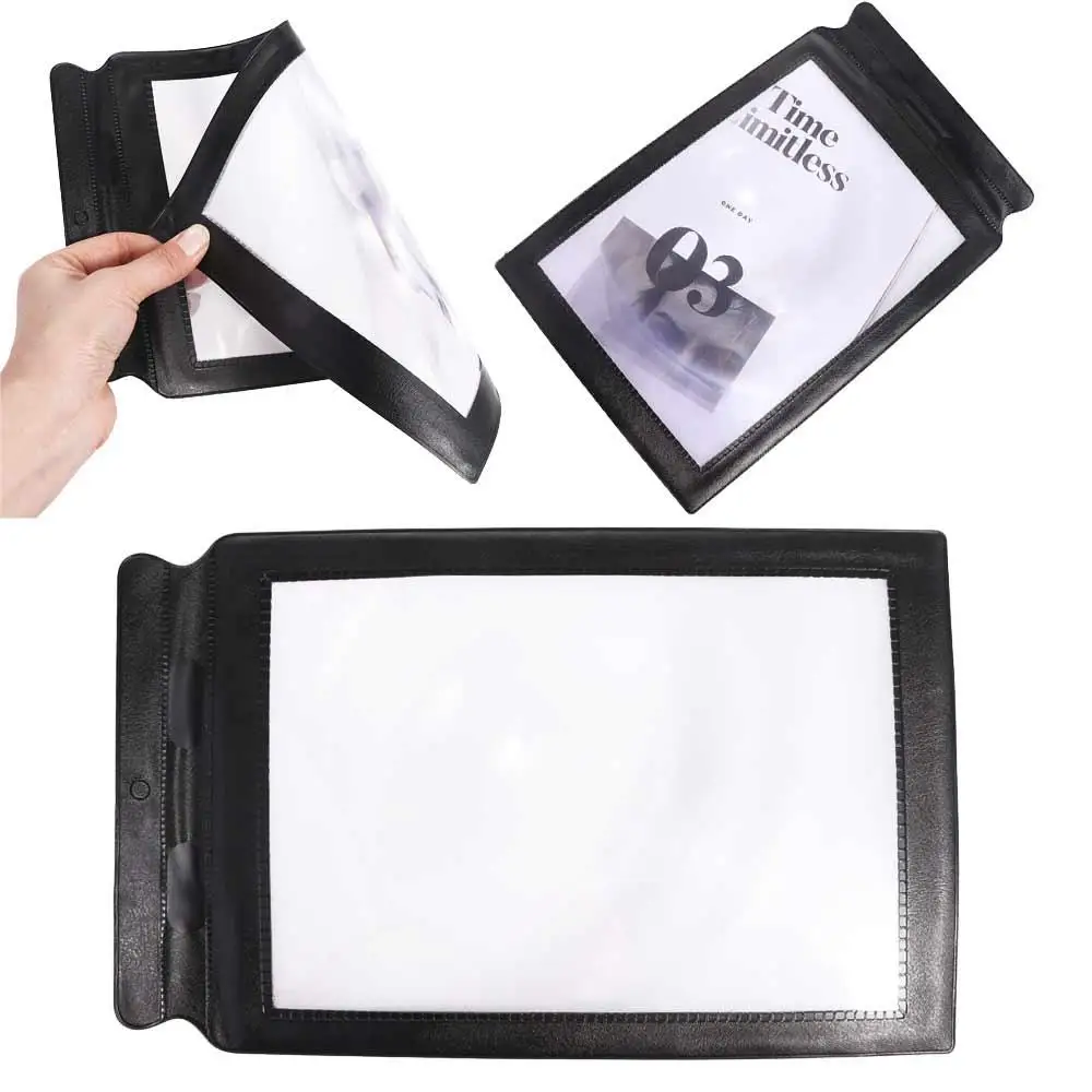 Magnification Aid A4 Lenses Large Sheet Magnifier Handheld Portable Magnifying Glass Easy To Use 3X Reading Newspaper