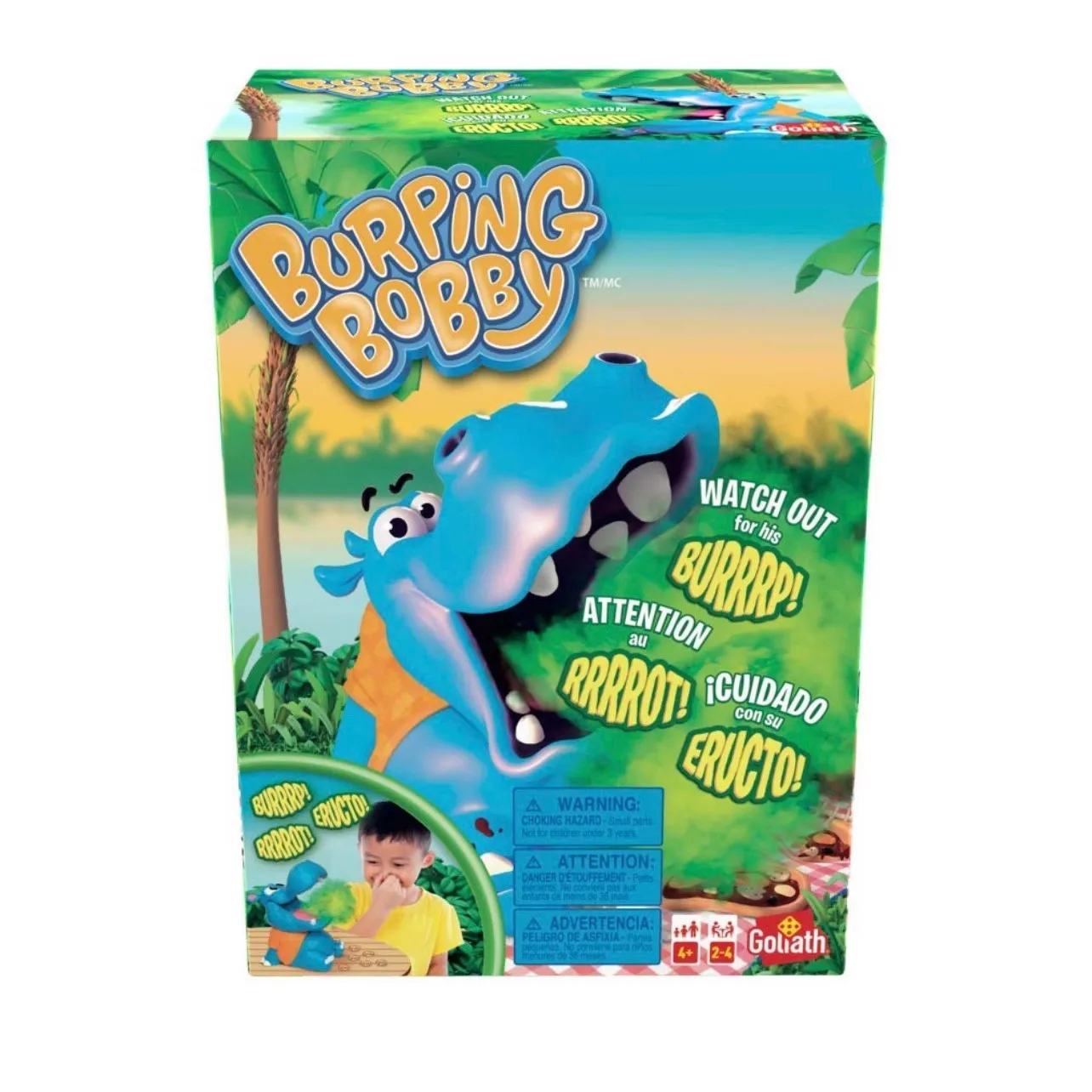 

Burping Bobby (USA) | Feed the Hippo Multiplayer Game | Family-Friendly Parent-Child Interactive Board Game & Gift