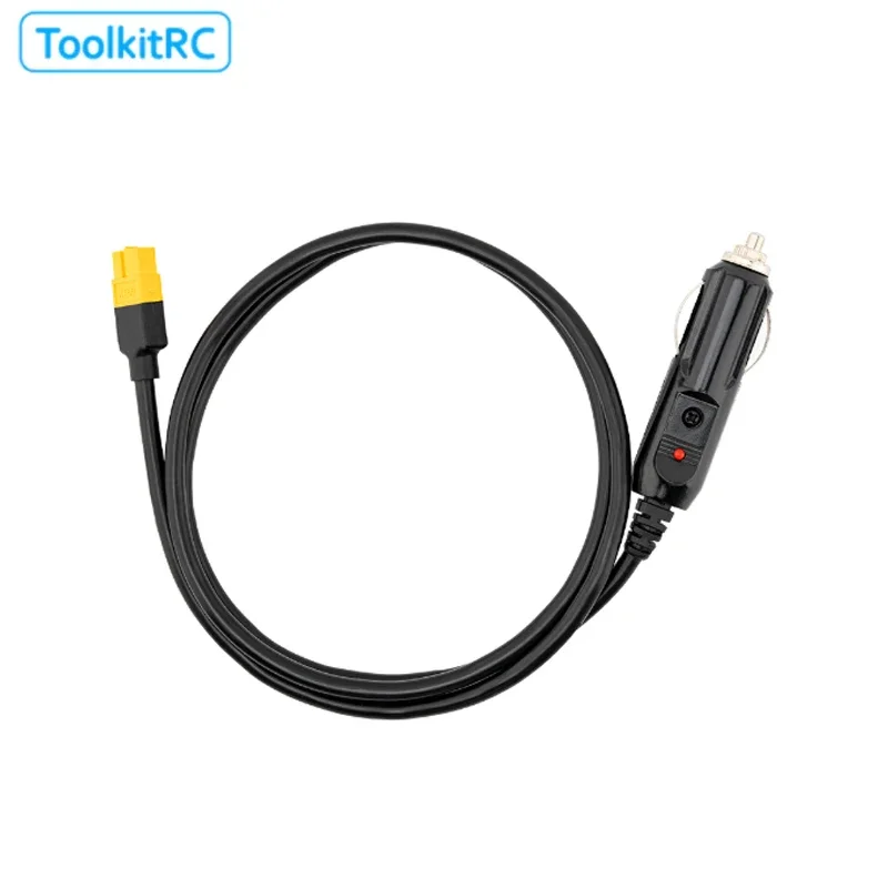 Toolkitrc Car Charging Cable, Convert to XT60 Female,Lithium Battery Charging Adapter Cord,Practical DIY Parts for RC&FPV Parts