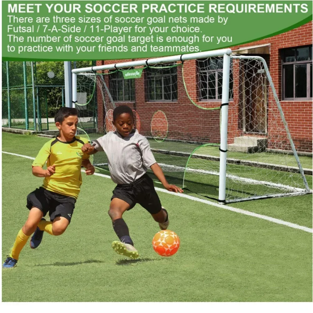 Newly Upgraded Portable Detachable Football Net Indoor/outdoor Training Bold 11/7/5 Capacity New Football Net Training Equipme