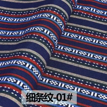 Tessuto jacquard a righe in stile etnico bohémien, motivo geometrico tinto in filo per accessori da cucito, decorazioni per la casa, tessuto da mezzo metro