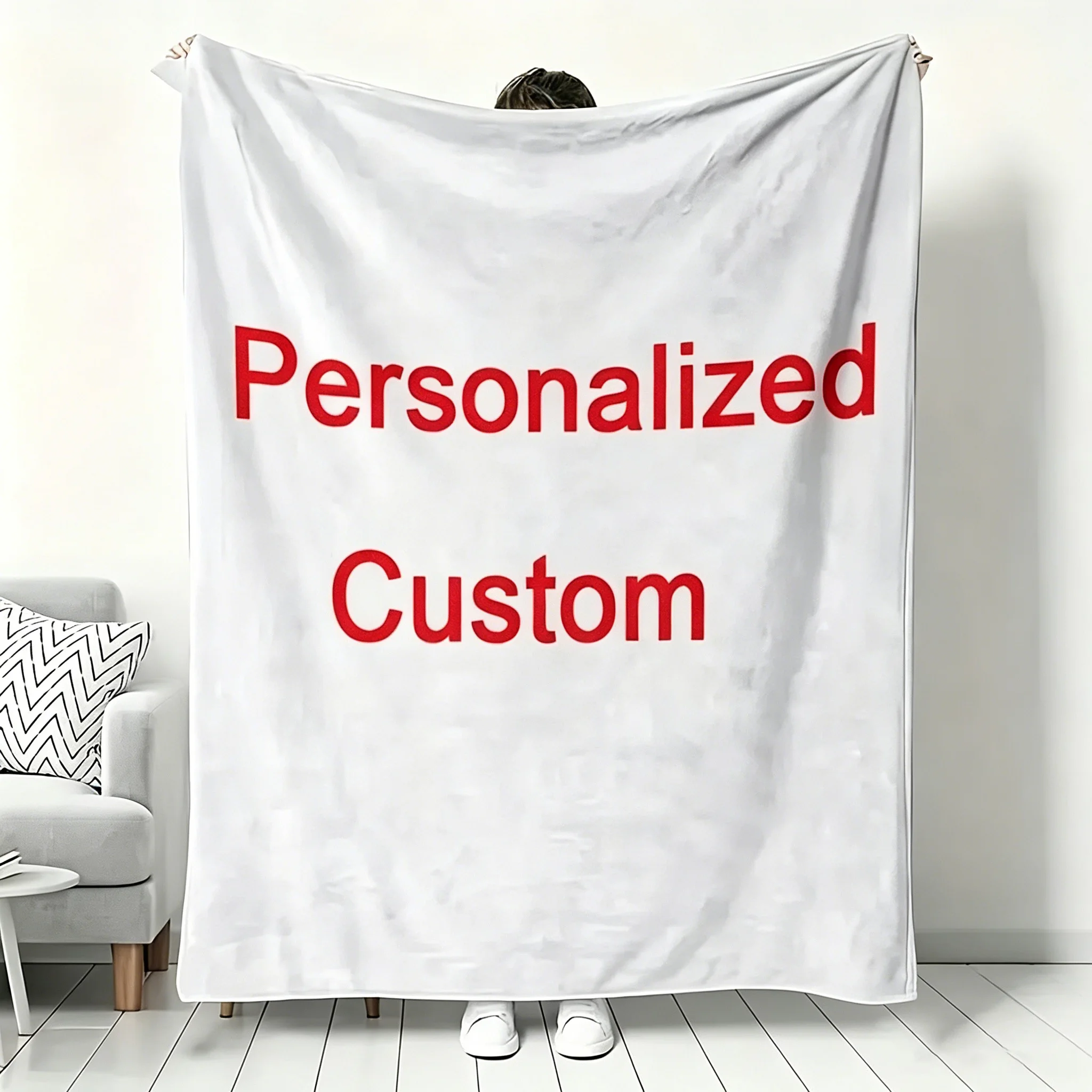Manta Personalizada con Imagen, Impresión Vívida, Suave y Acogedora para Dormitorio, Sofá y Regalo