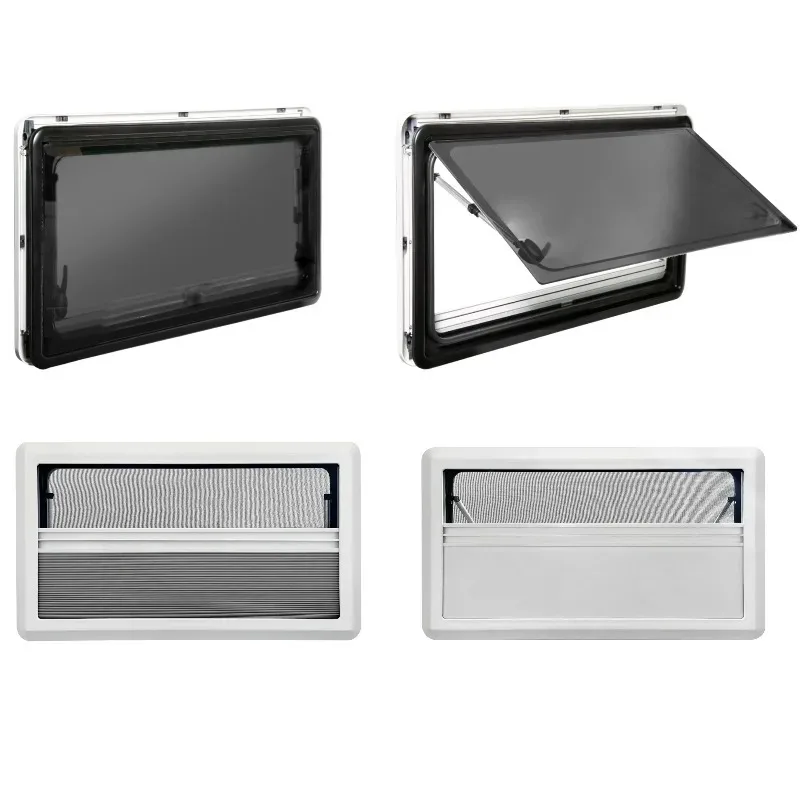 Double Glaze Acrylic Window with Pleated Blind and Fly Screen caravan New Strong Rv Window
