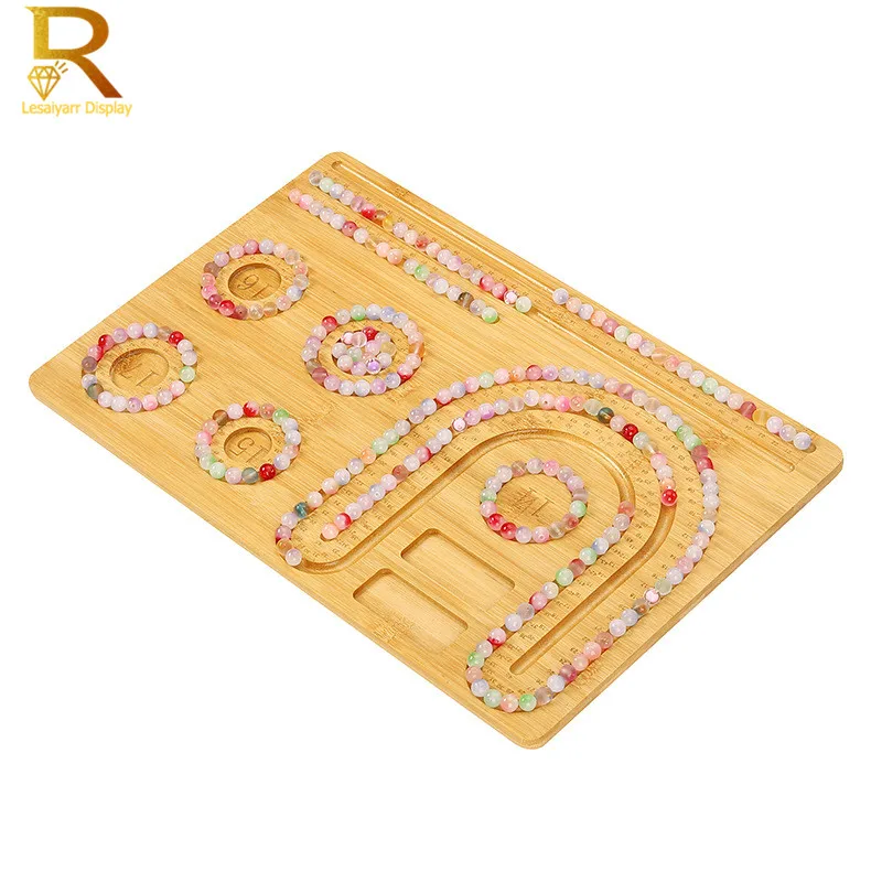 Wooden Mala Bead Jewelery Design Board Wooden Bracelet Beading Boards for Jewelry Making Bracelet Wood Pearl Board