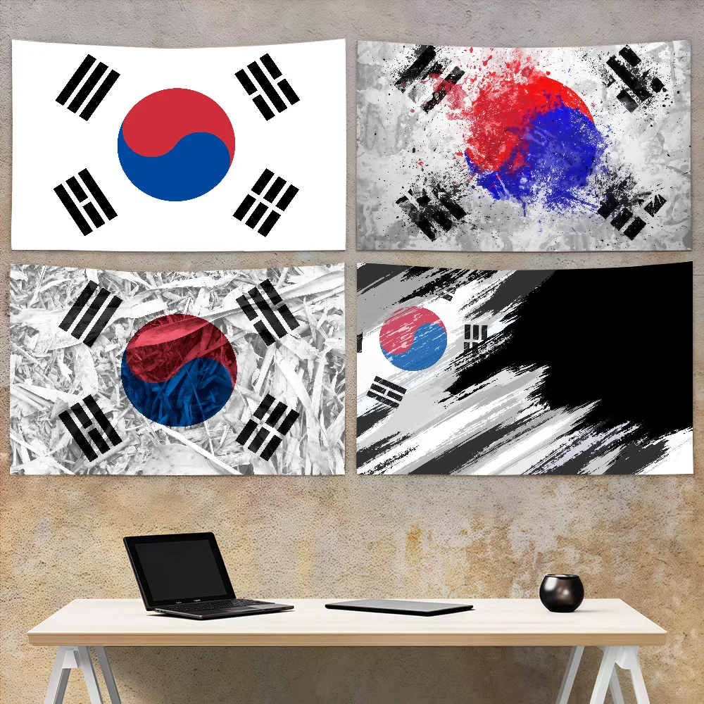 Outdoor Camping Korea - ธงเกาหลีใต้ ธงตกแต่ง งานศิลปะ ปาร์ตี้ปิกนิก ตกแต่งบ้าน แขวน