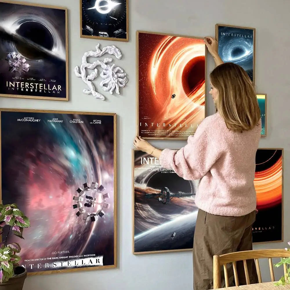 الكلاسيكية الخيال العلمي فيلم بين النجوم الفيلم الكلاسيكي الملصقات HD جودة ملصق جدار الفن اللوحة دراسة الشمال ديكور المنزل #6