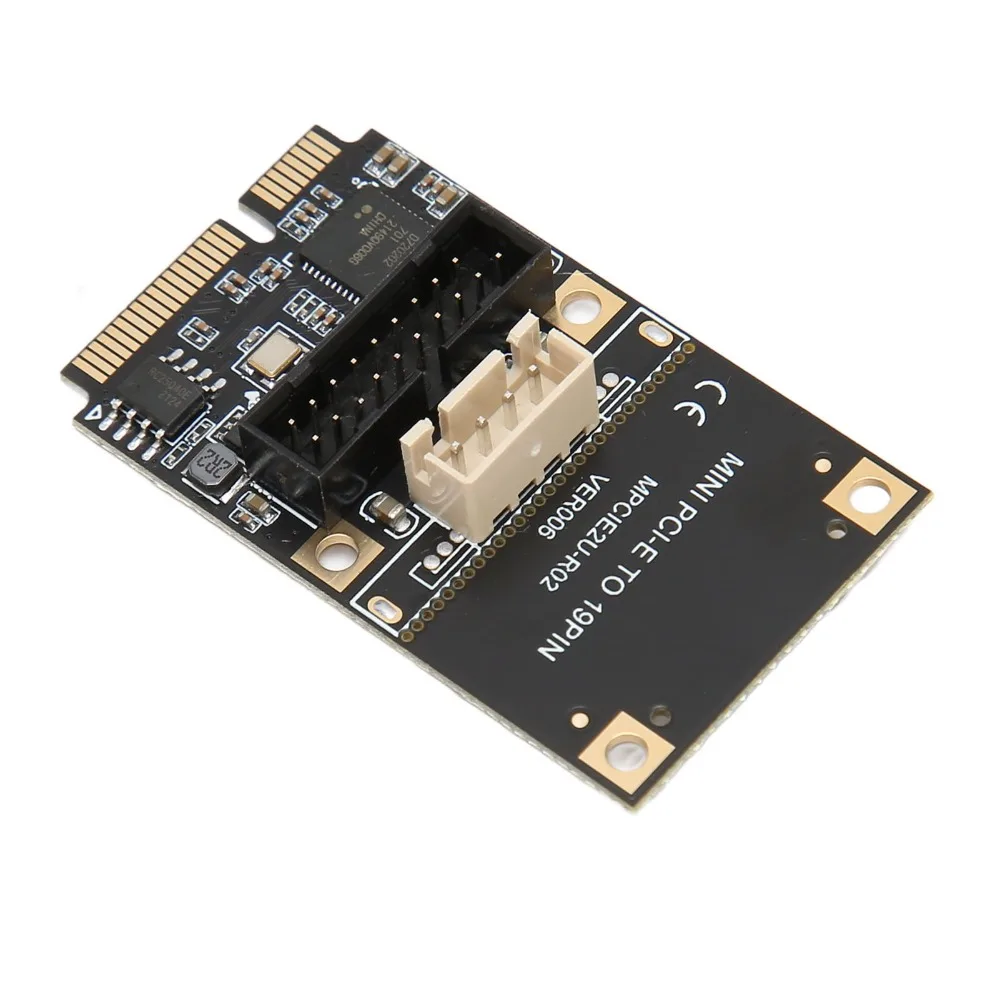 5Gbps Speed Mini PCIE to USB3.2 Expansion Card Front Interface Plug and Play PCIE Expansion Card Stable Transmission
