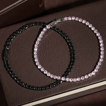 Fashion Zirconia Tennis Bracelet For Women Crystal Charm Designer Tennis Thin Chain…
