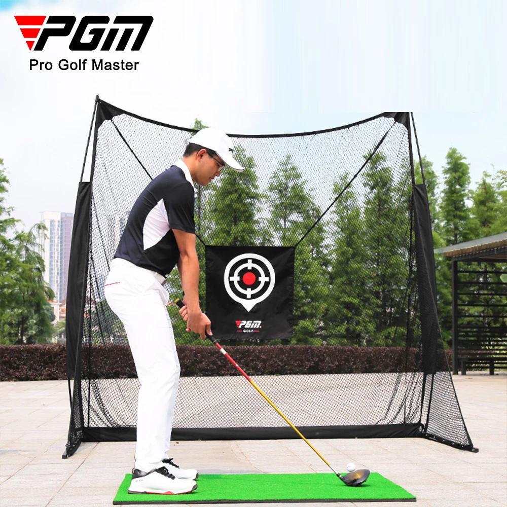 PGM Indoor Golf Practice Network Golf Practice Equipment Swing Cutting Rod Anti Strike/Anti Bounce Double sided Protective Net