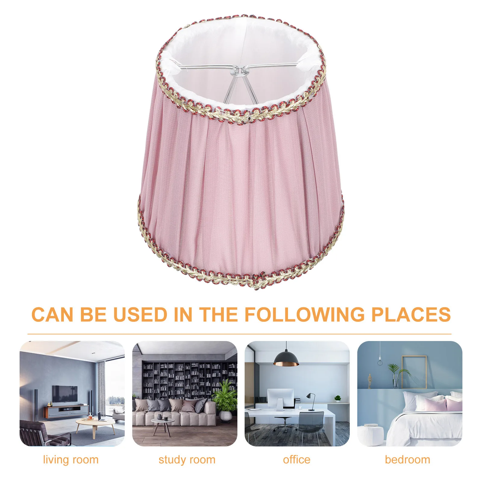 

European Style Lamp Shade Desktop Lampshade Elegant Colorful Warm Lighting for Bedroom Living Room Home Lamp Decor