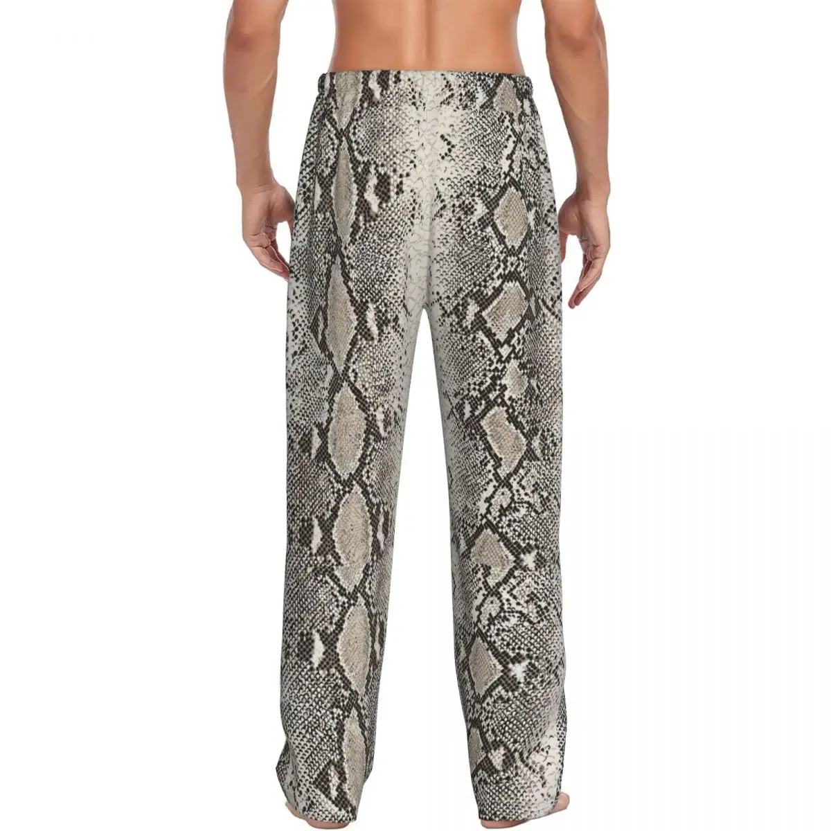 Vintage Snake Skin Men Sleep Bottoms Male Lounge Trousers Men's Pajama Pants