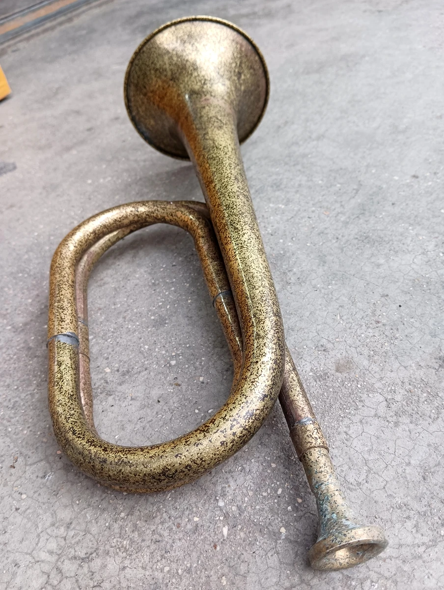 Vintage Home Decoration Military Collector's Item' Bugle Trumpet Army Equipment Stormtrooper Horn Brass