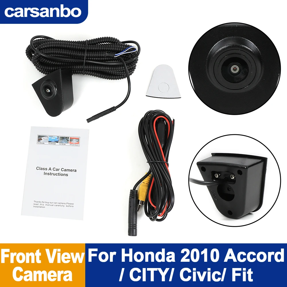 

Carsanbo Car Front View OEM Camera In Logo HD Night Vision Fisheye 150° Camera for Honda Accord 2010 Parking Monitoring System