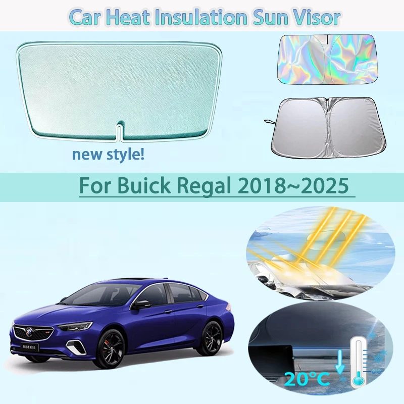 

Car Front Windshield Sunshade Heat Insulation Sun Visor Summer Cooling Auto Accessories For Buick Regal 2018~2025 2020 Foldable