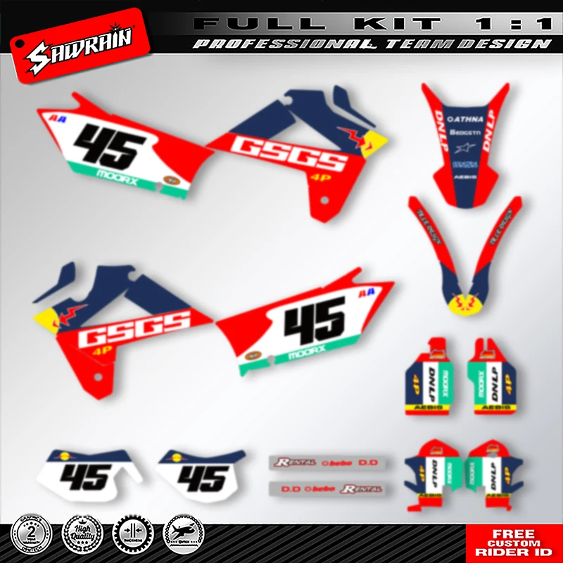 

Мотоциклетные графические фоны Sawrain, наборы наклеек для GASGAS EC 2007, 2008, 2009, 005