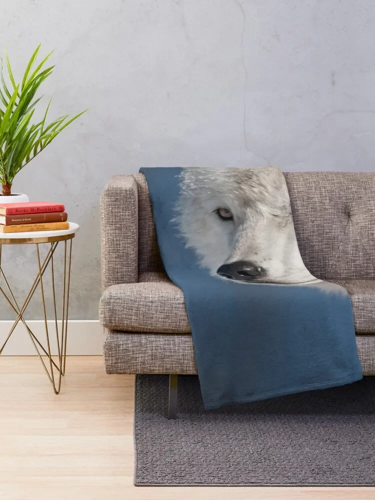 Arctic Wolf Throw Blanket Sofa Quilt Sofa Throw Retros Blankets