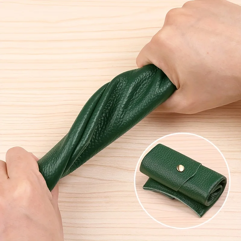 Tas penyimpanan uang tunai berkapasitas besar, dompet koin bernilai tinggi khusus, wadah penyimpanan amplop lembut dari kulit, semuanya terbuat dari kulit sapi, kecerdasan